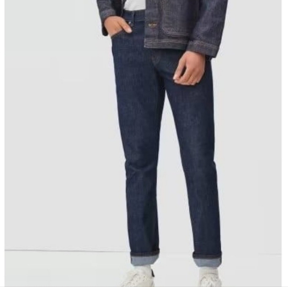 Everlane Uniform Slim Organic Jeans Mens Size 34 x 34 Deep Indigo